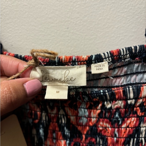 Anthropologie Red and Black Textured Top - Picture 8 of 11